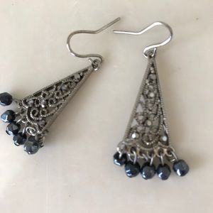 marcasite drop earrings